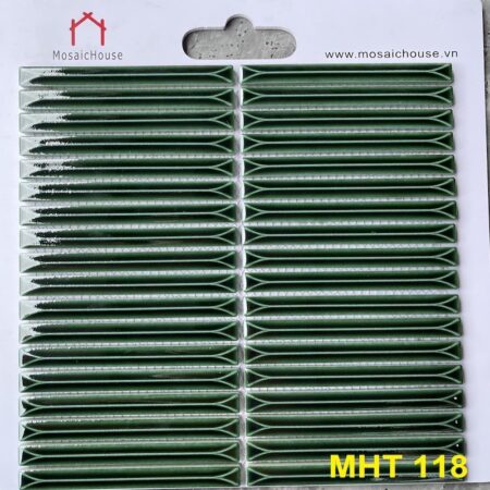 Gạch Mosaic Que Đũa MHT 118 Màu Xanh Lá