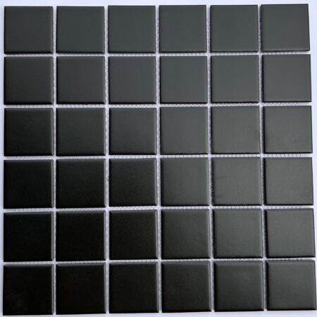 Gạch Mosaic Gốm Sứ Đen Mờ