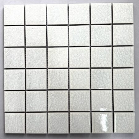 Gạch Mosaic Gốm Rạn 2 Lớp Màu Trắng MHG 932